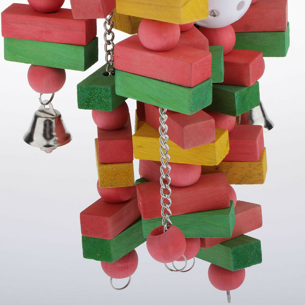 Parrot Chew Parrot Birds Swing Wooden Blocks Toys For Small Large Birds