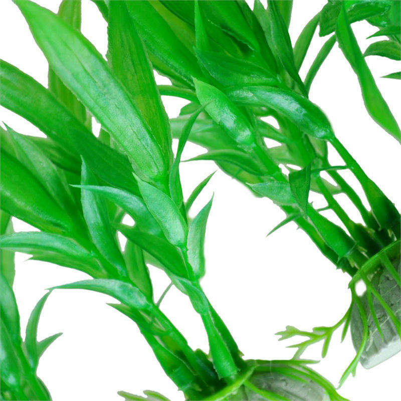10pcs Artificial Aquatic Plant Plastic Grass   Tank Aquarium Decor-Green