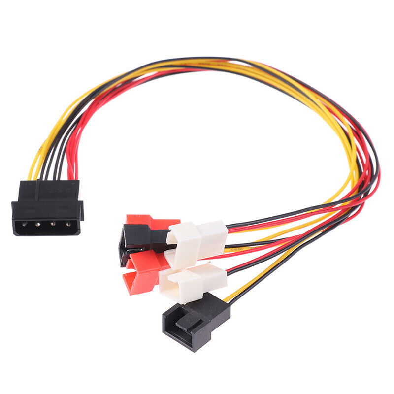 4Pin Molex to 3Pin Fan Power Cable Adapter Connector 12V 7V 5V Cooling Fa.l8