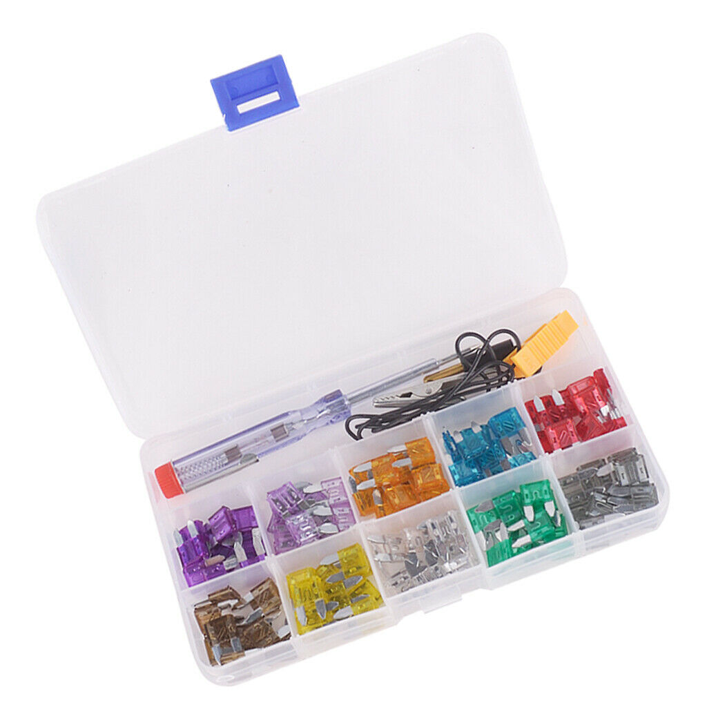 100pcs Auto Car APM ATM Mini  Fuse Box 2A-35A + Electrical Test Pen DIY