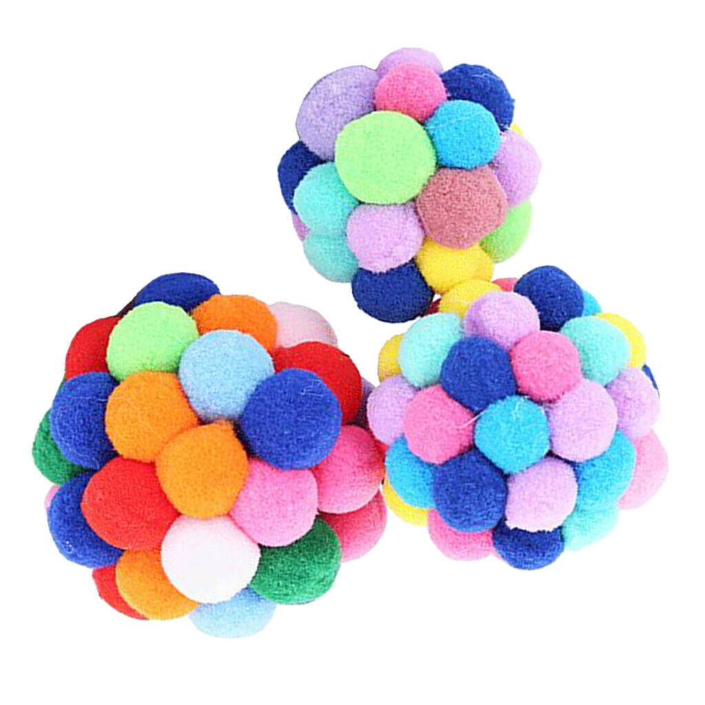 Cat Cat Ball Toys Assorted Color Pet Catch Exercise Chew Chaser S