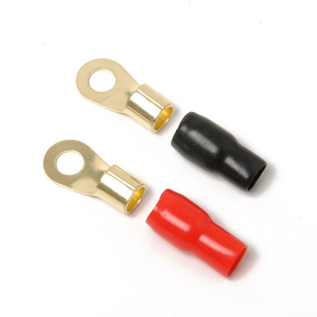 10 Pairs 4 AWG Car Audio Power Ground Wire Ring Terminal Connector Brass