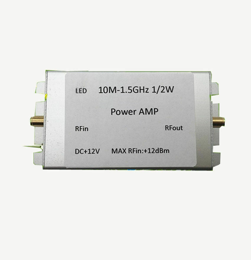New 10M-1.5GHz 32dB Gain RF Broadband Power Amplifier 27dBm Shielded Output