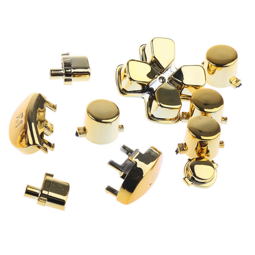 Full Button Controller Chrome Set Touch Pads Replacement for PS4