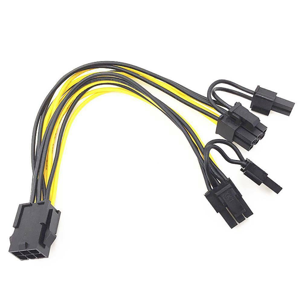 PCI-E 8-pin to 2x 6+2-pin (6pin/8pin) Power Splitter Cable PCIE PCI Express Hot!