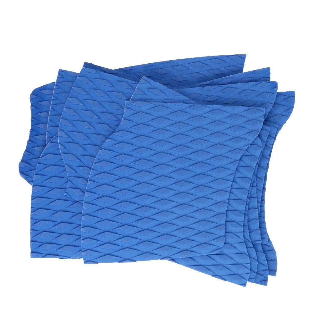 9 Pcs / Set Surfboard Full Deck Traction Pad Kitesurf Tail Grips Pad Blue