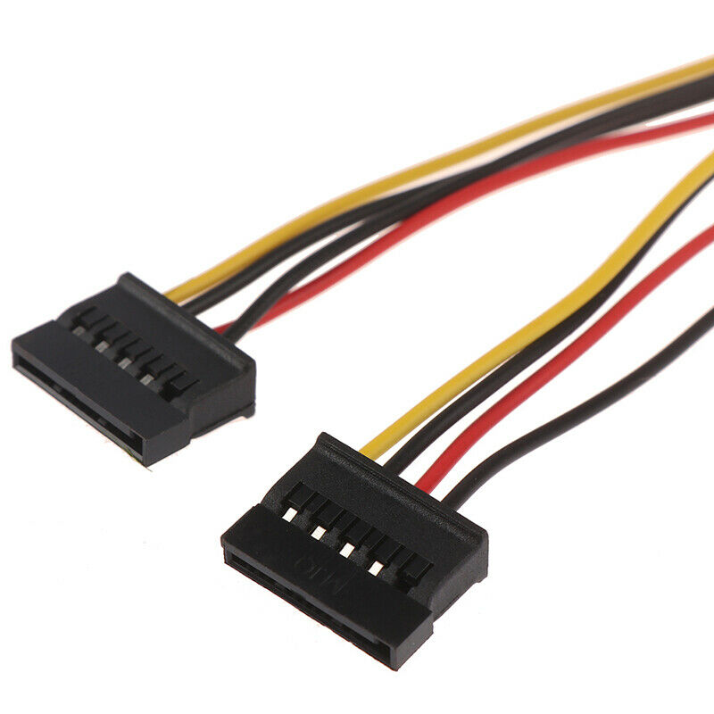 4Pin IDE Molex to 2 Serial ATA SATA Y Splitter Hard Drive Power Supply Ca.DD