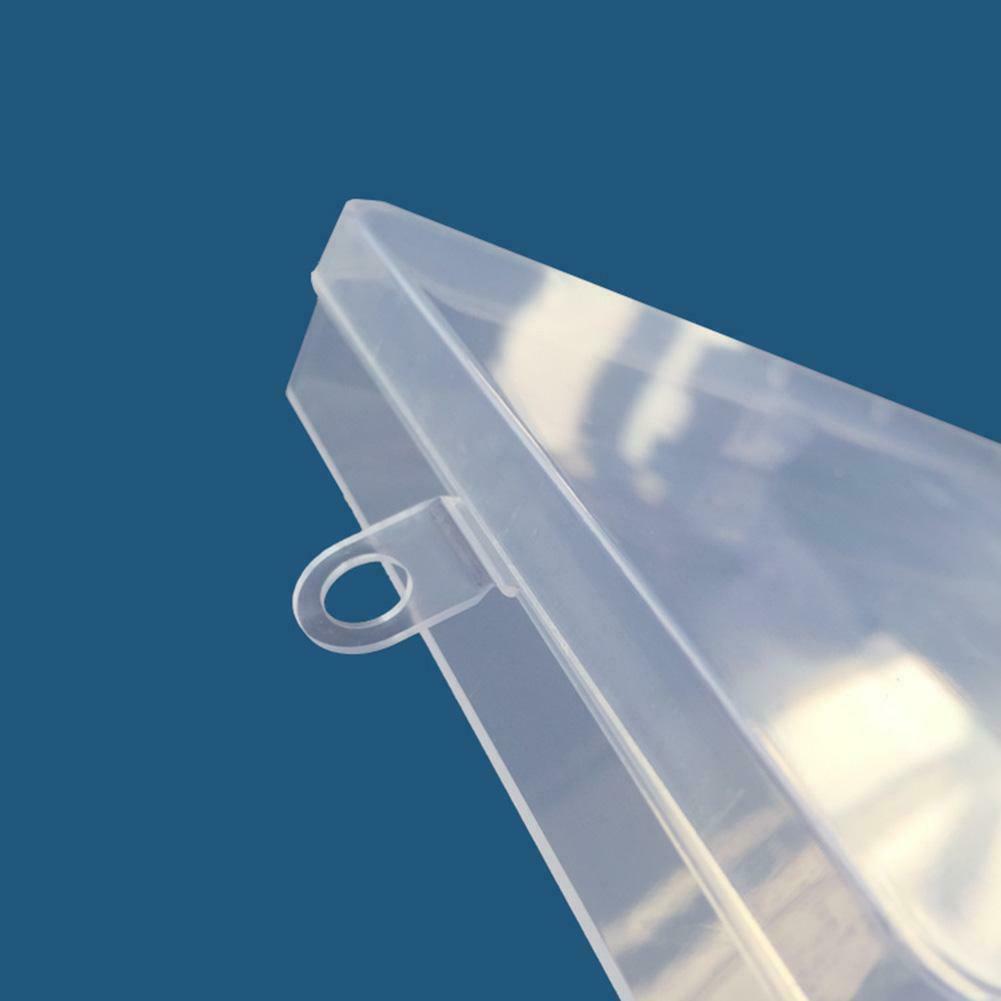 Transparent Plastic Storage Box Square Jewelry Parts Multi Functional Case @