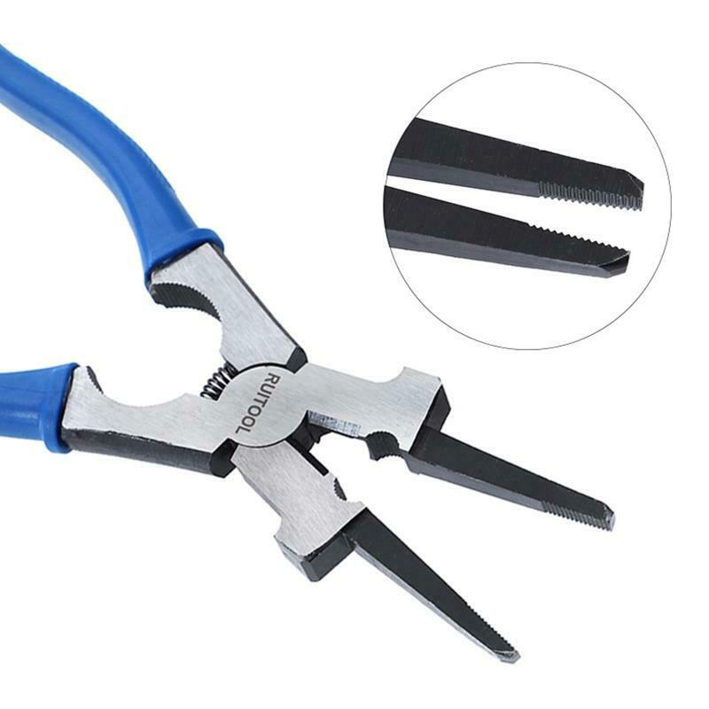 Multipurpose MIG Welding Pliers Flat Mouth Pincers Wire Cutting Spring Loaded