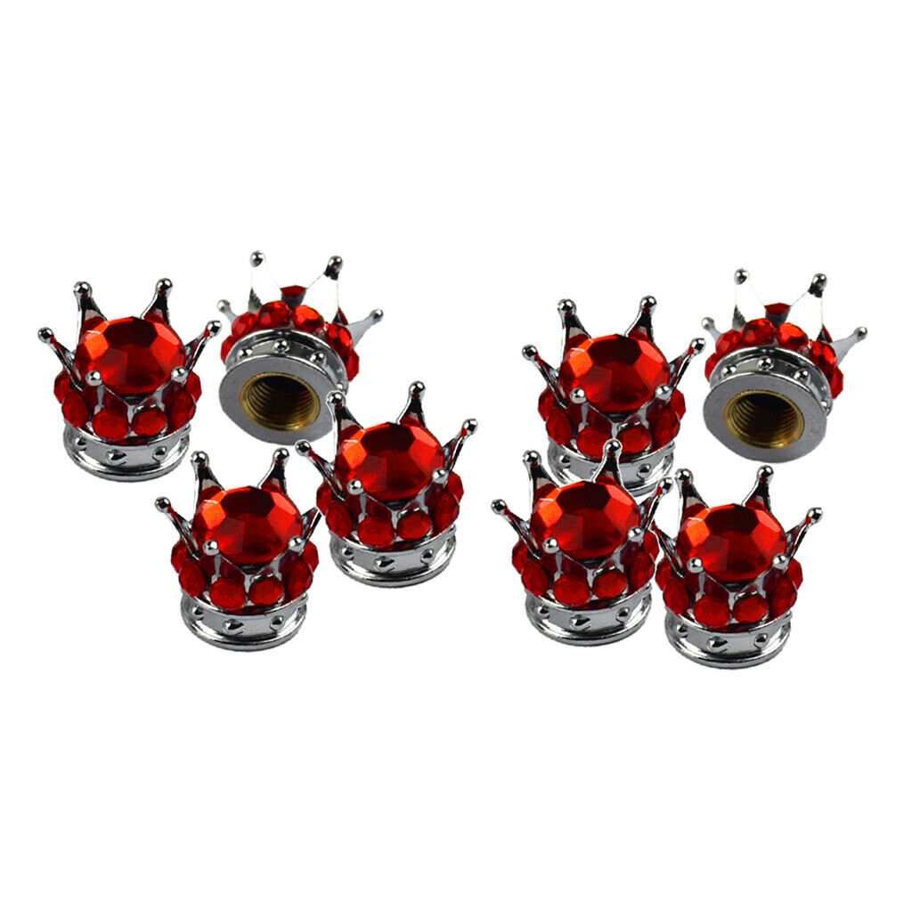 8pcs Plastic Diamond Dust Valve Caps Tyre Valve Stems Dust Cap for Truck