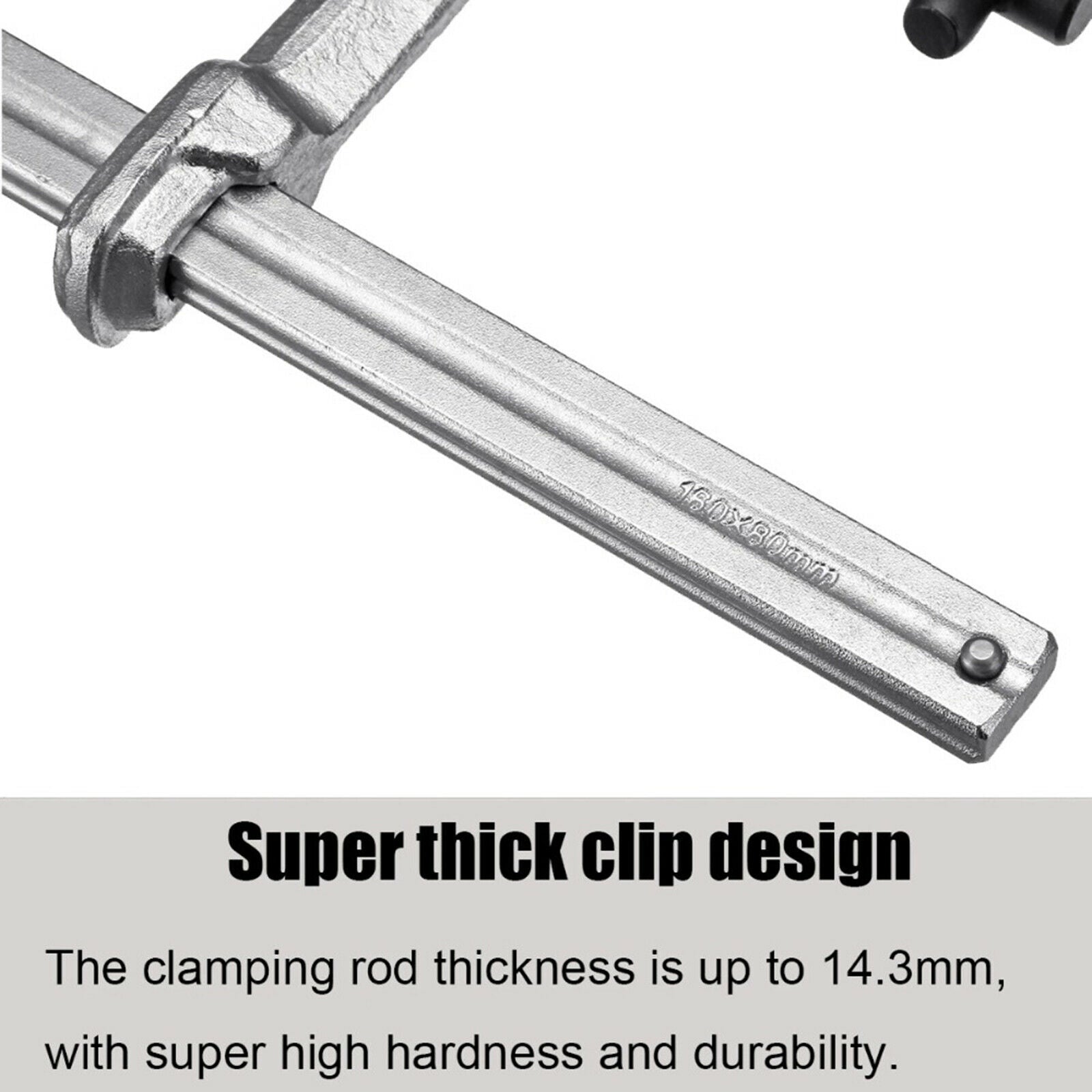 1pc 160x80mm Heavy Duty F Clamp Metal Working Metal Bar Quick Clamp Tool