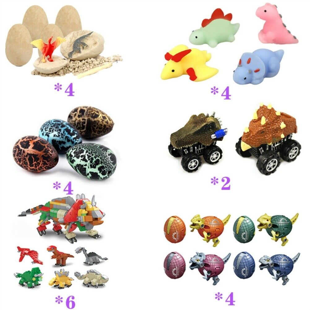 24Pcs 6 in 1 Christmas Advent Countdown Calendar Dinosaur Blind Box DIY Toys