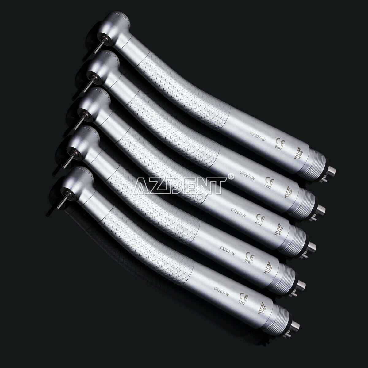 2X COXO Dental High Speed Standard Push Button 3 Water Spray Handpiece 4 Holes