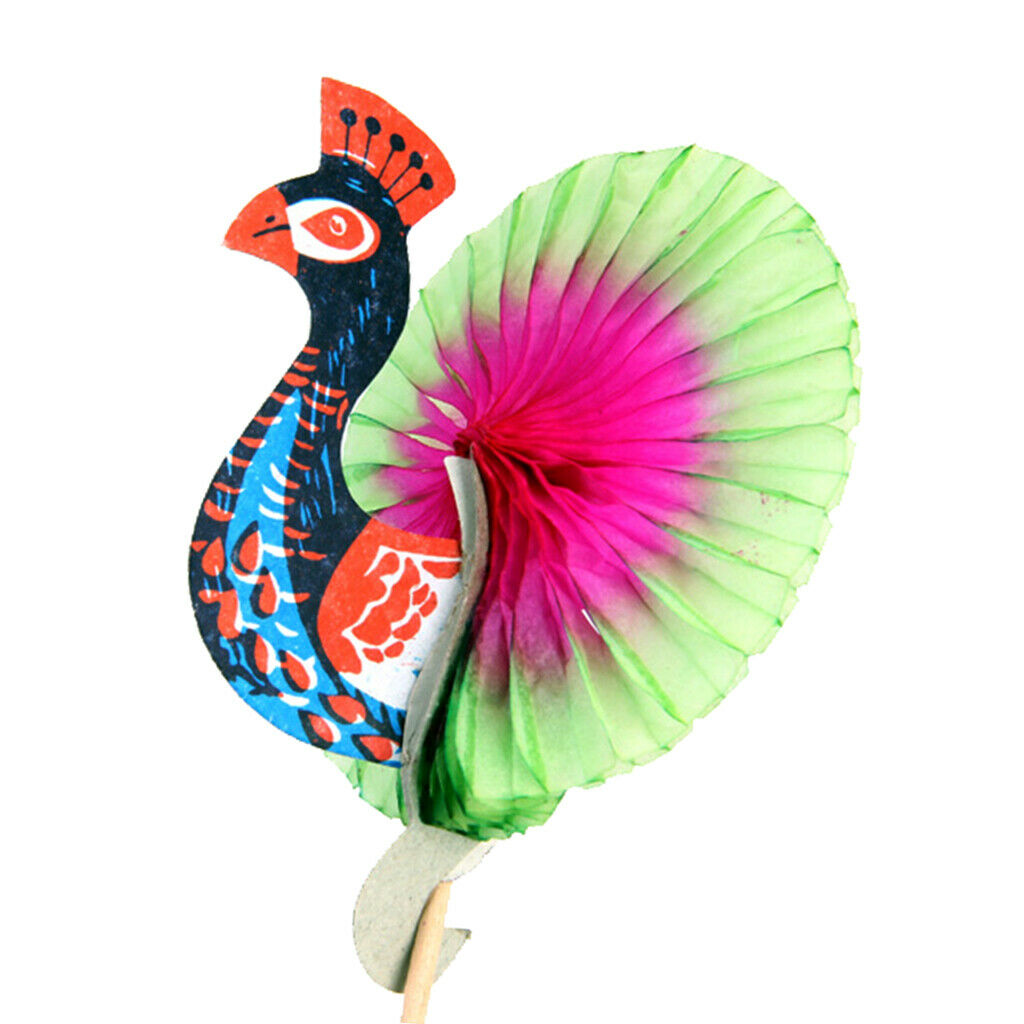 Generic Colorful Peacock Cocktail Drink Fruit Cake Sticks Pack of 50