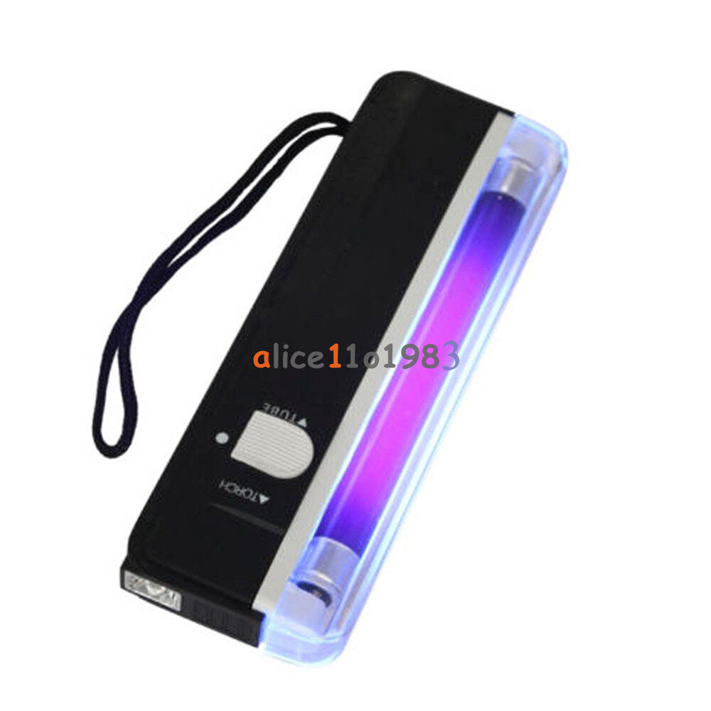4W Mini Portable Ultra Violet Light Black Lamp Torch BANK NOTES Check AL