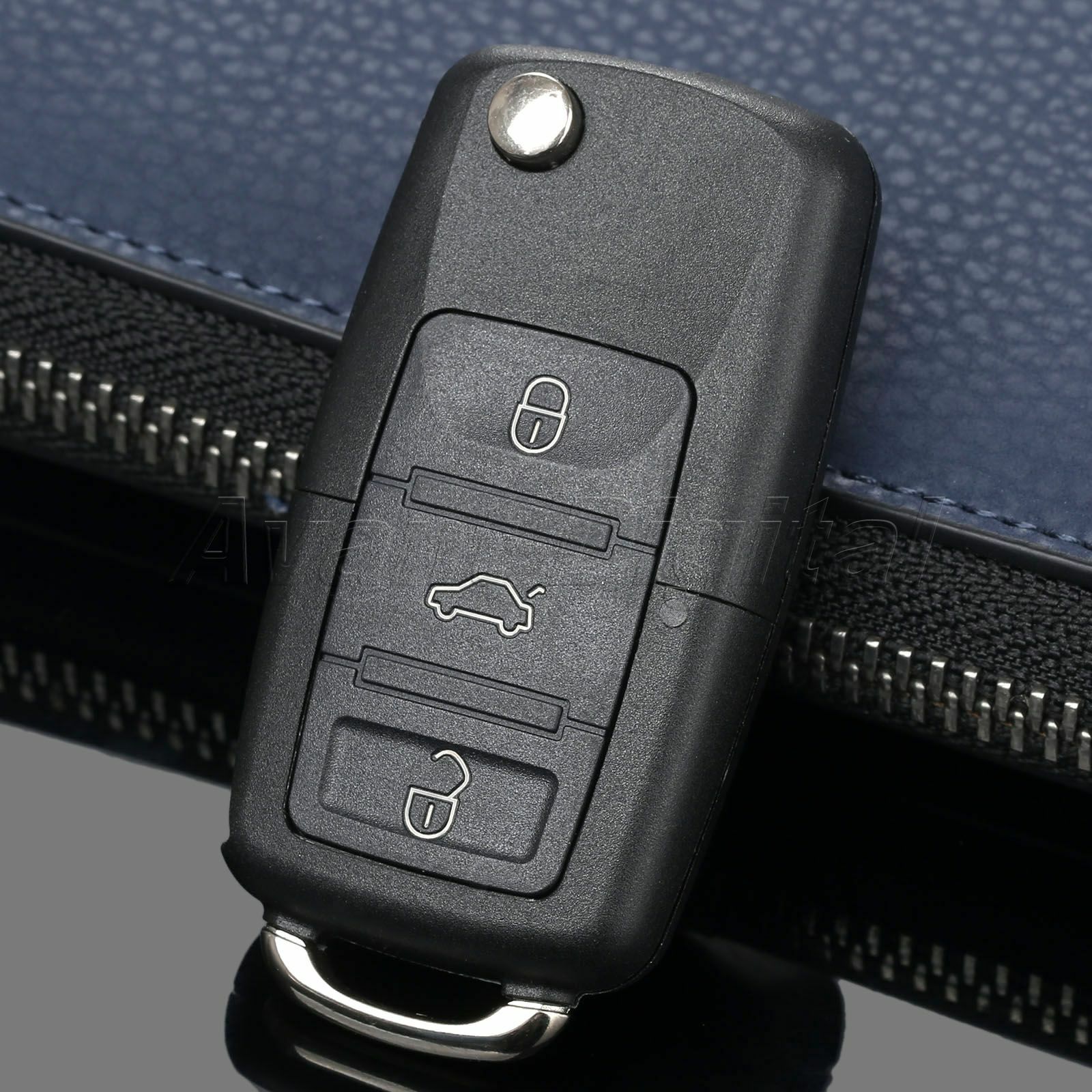 Remote Key Fob Shell For  Golf Passat Polo Jetta 3 Button Floding Flip Case