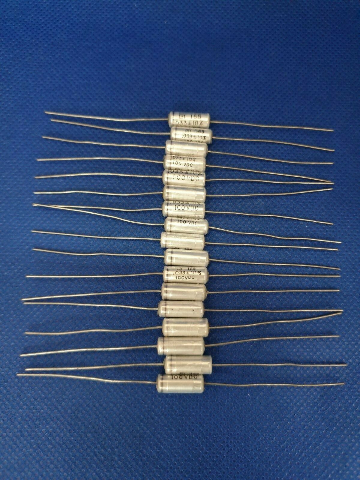 100PCS NOS 0.033uF 33nF 100V  AXIAL HQ CAPS FOR AUDIO !