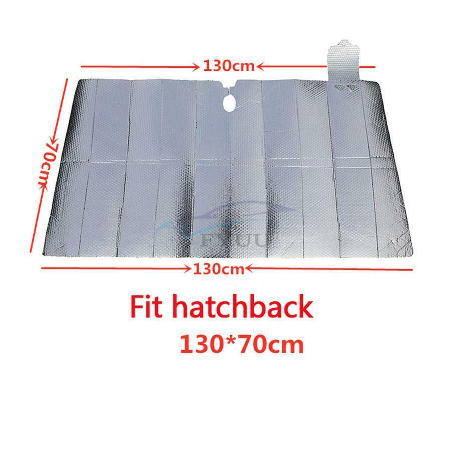 130 x 70CM Foldable Car Aluminum Foil Front Windshield Sun Visor For Hatchback