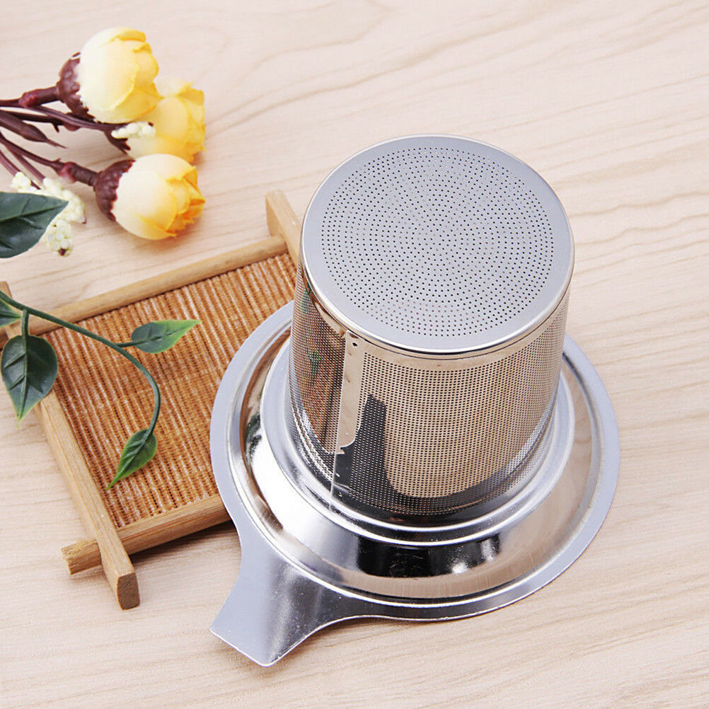 Stainless Steel Filter Loose Leaf Tea Herb Infuser Basket Strainer for Cups ADD