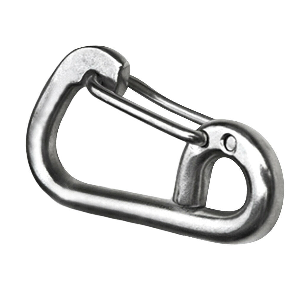 304 Stainless Steel Carabiner Spring Snap Hook Link Outdoor Buckle M14x140mm