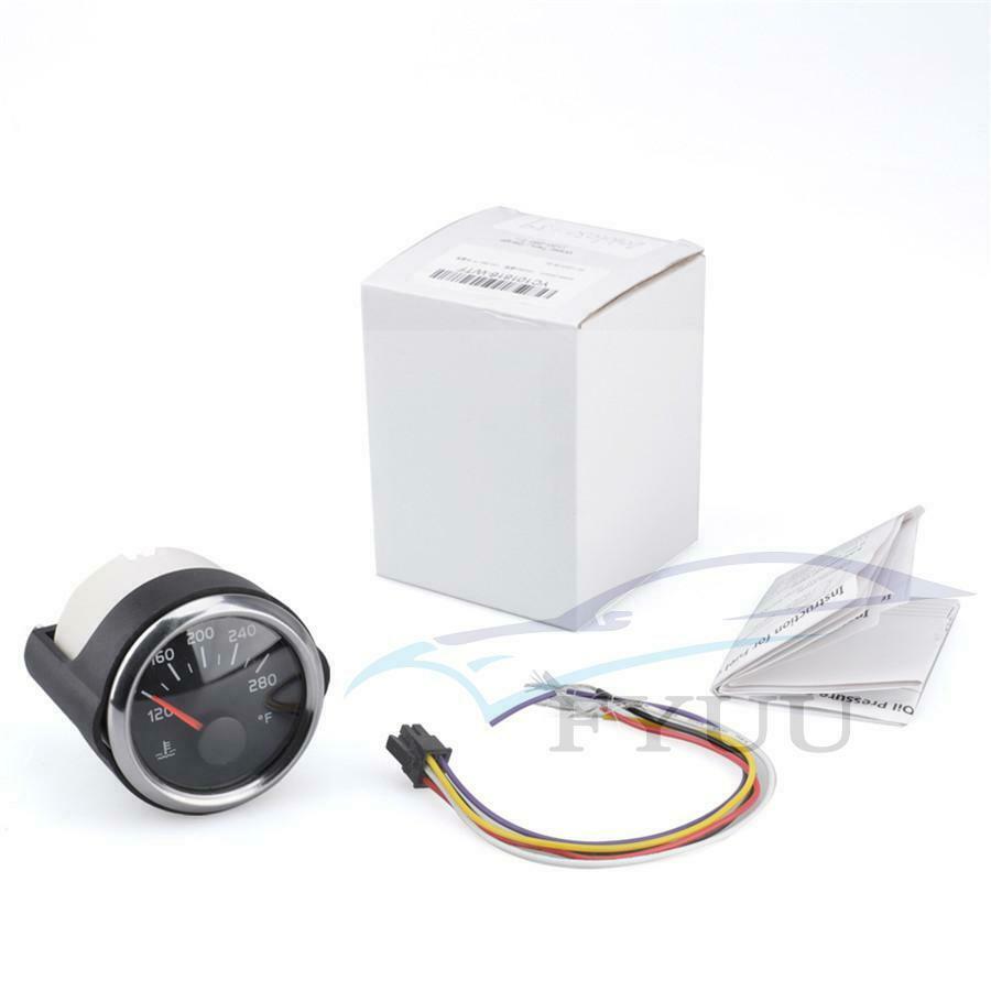 Universal 12V/24V car modified water temperature meter 52mm LED light racing
