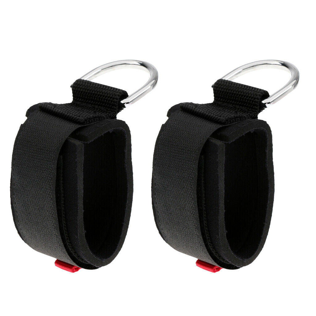 Set of 2 Padded Snorkeling Wrist Strap Adjustable Dive Lanyard Band D-Ring
