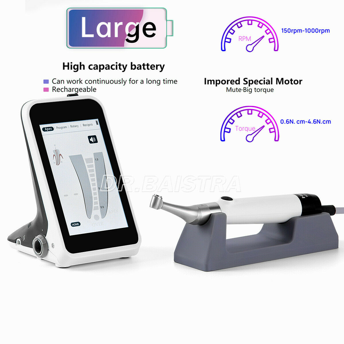 Dental Built-in Root Canal Endo Motor Treatment with Apex Locator One Machine