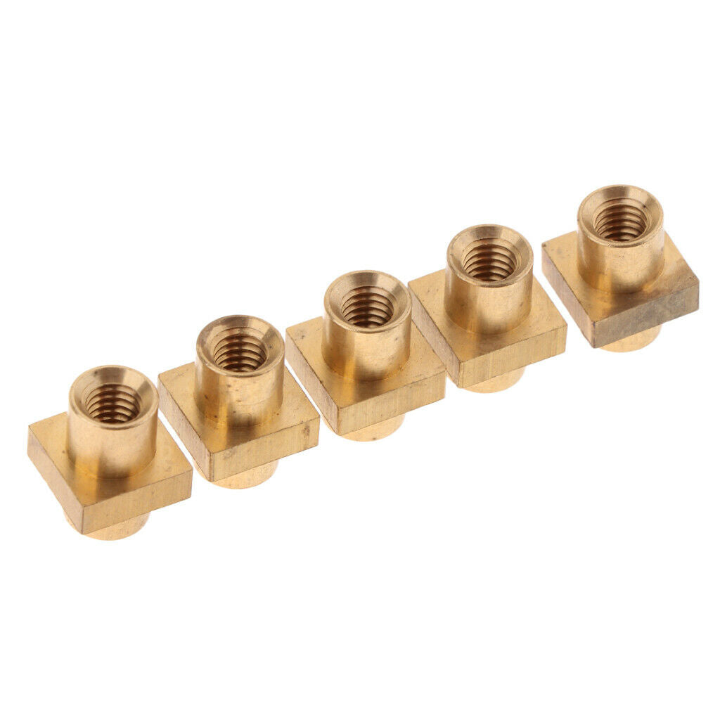 5pcs Brass Square Coarse Knurled Threaded Insert Embedded Nuts Replacement