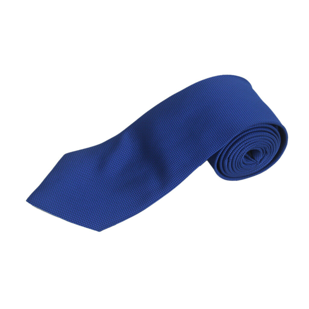 Classic Necktie Men Pure Color 10cm Necktie + Brooch Peacock  Corsage