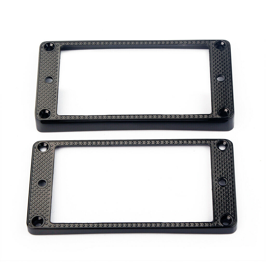 Set of 2 Metal Bottom Humbucker Pickup Mounting Ring Surround Frame Guitar