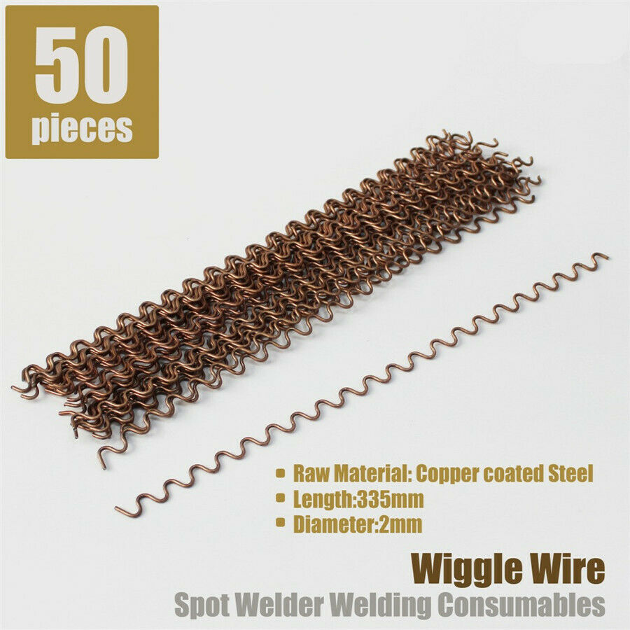 50PCS Wiggle Wire Wave 0.08" Dent pepair Fix Spot Welding Thick Body Work Puller