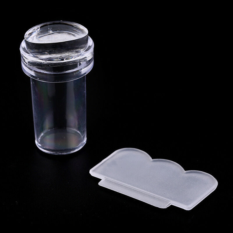 2 in 1 Nail Art Stamp Plates Nails Seal Manicure Printer Acrylic Transparents Xz