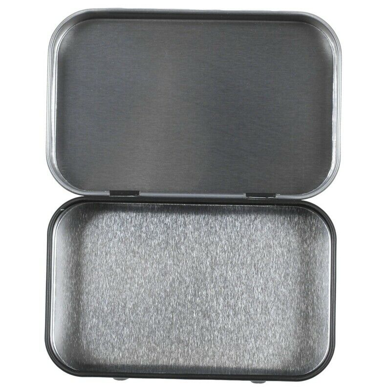 95x60x21mm Black Tin Box Black Metal Box With Matte Candy Box Small Box Q2M5