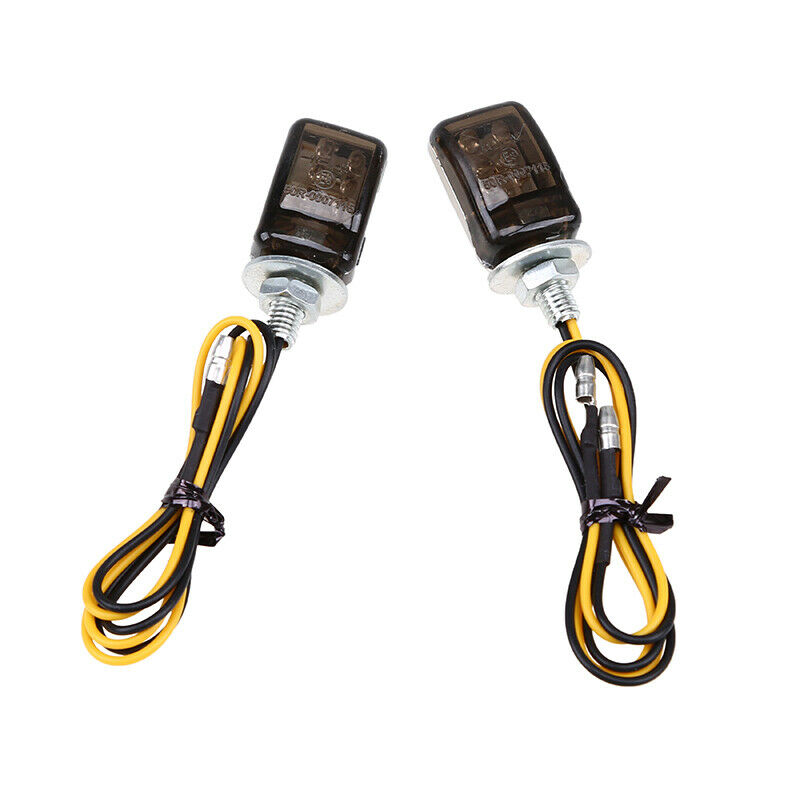 6mm LED Black ABS Motorcycle Turn Signal Lights 12V Indicators Universal Blinker
