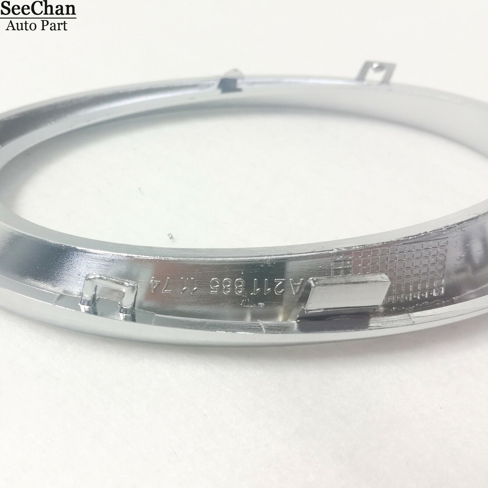 Pair of R+L Fog Light Grills Trim Chrome Fits Mercedes Benz 07-09 E CLASS W211