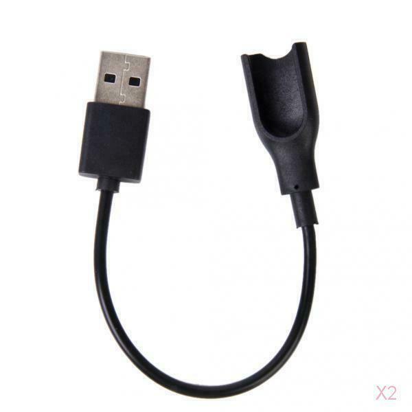 2Pack Smart Bracelet Accessories USB Charging Cable for  Mi 1 Band