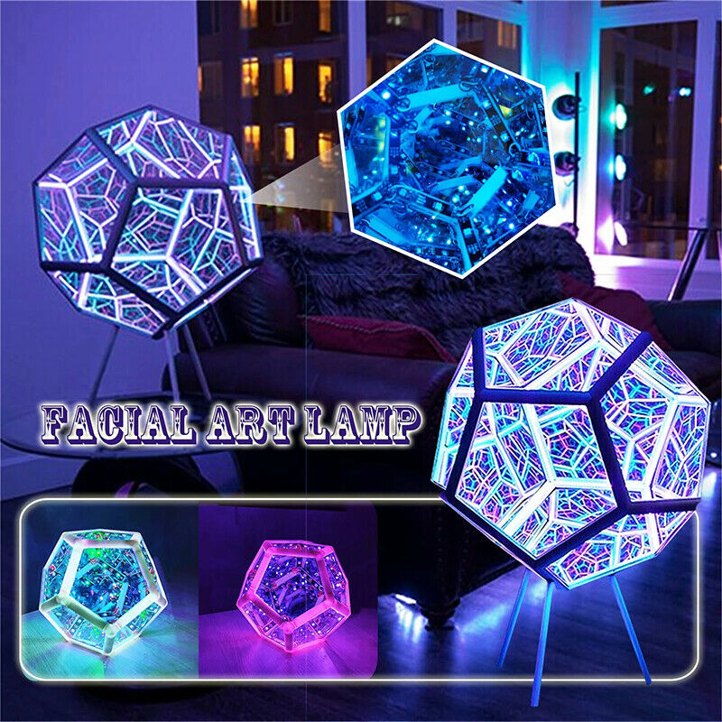 Infinity Dodecahedron Creative Cool Color Art Light Night Light Christmas Light