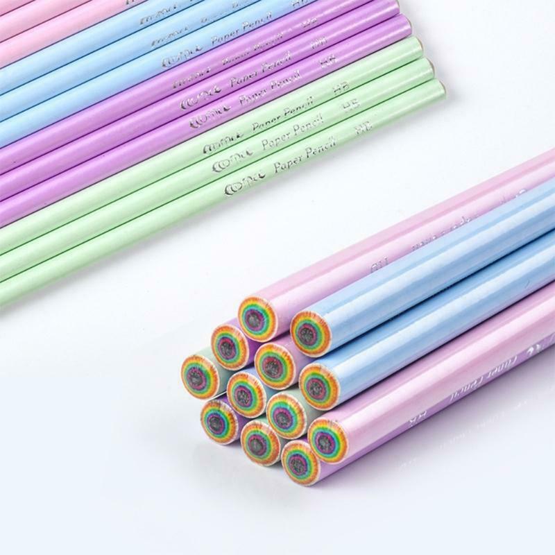 Set of 12 HB Pencils Rainbow HB Pencils for Class Rewards Student School Home