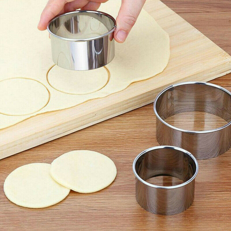 5 Set Round Circle Stainless Steel Cookie Cutter Biscuit DIY Baking Pastr.l8