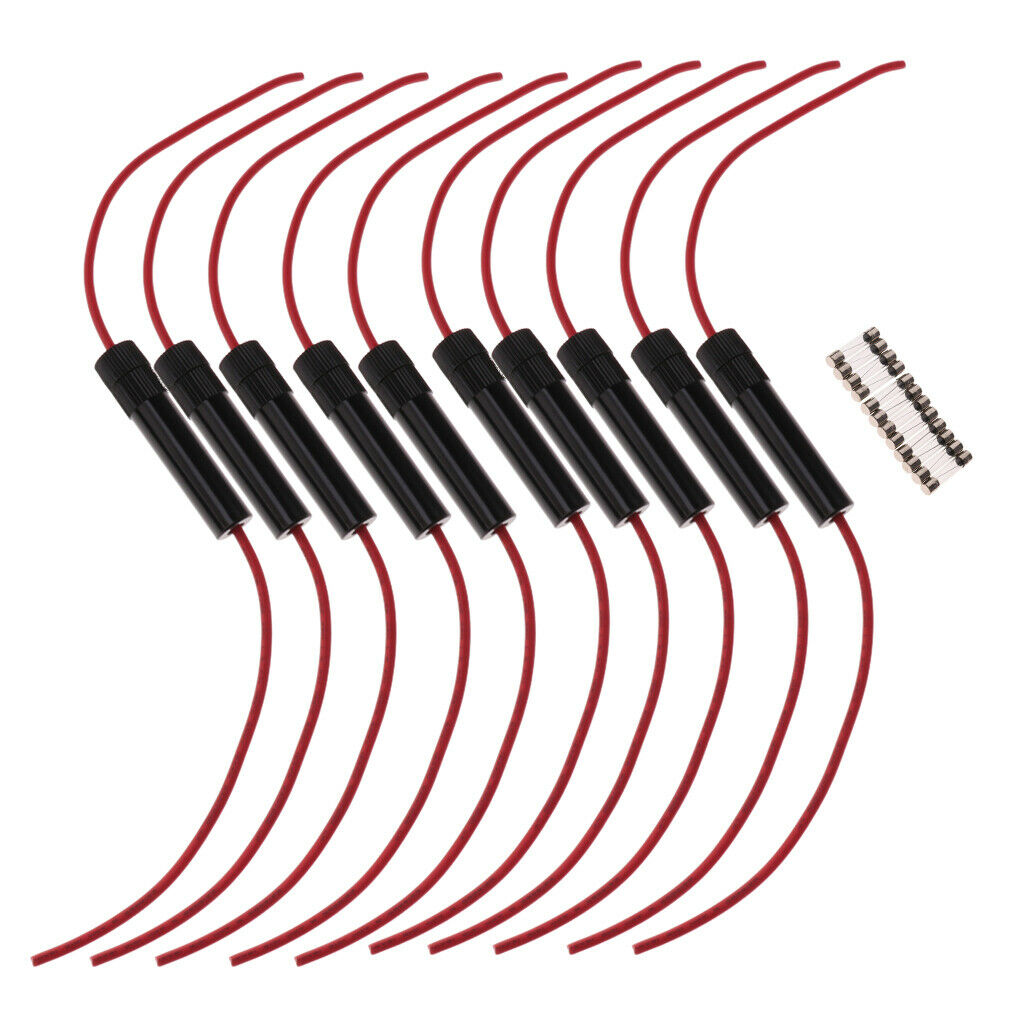 10 Pieces High Quality 6x30 AGC Fuse 16 AWG Holder Online
