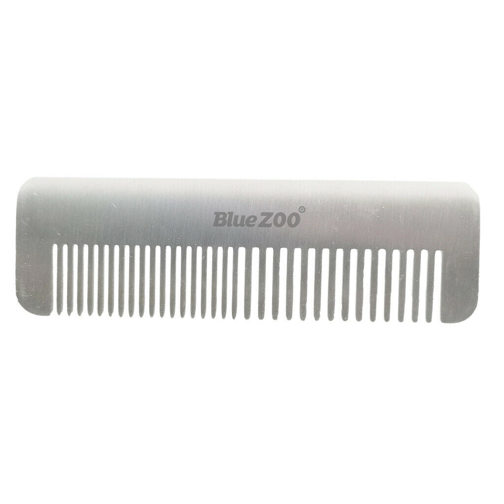 2-in-1 Stainless Steel Static Free Beard Detangling Grooming Trimming Comb