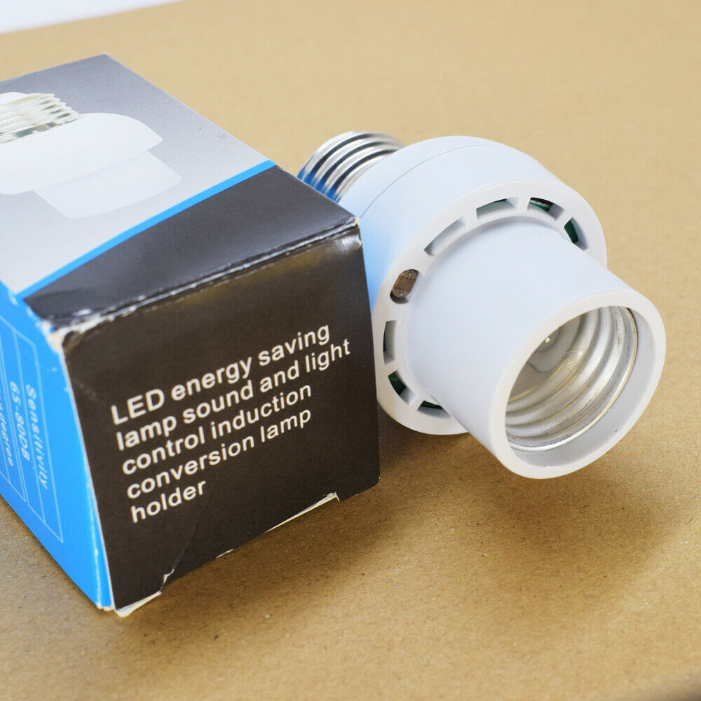 1pc E27 Sound Control Induction LED Halogen CFL Light Bulb Holder Socket Adapter