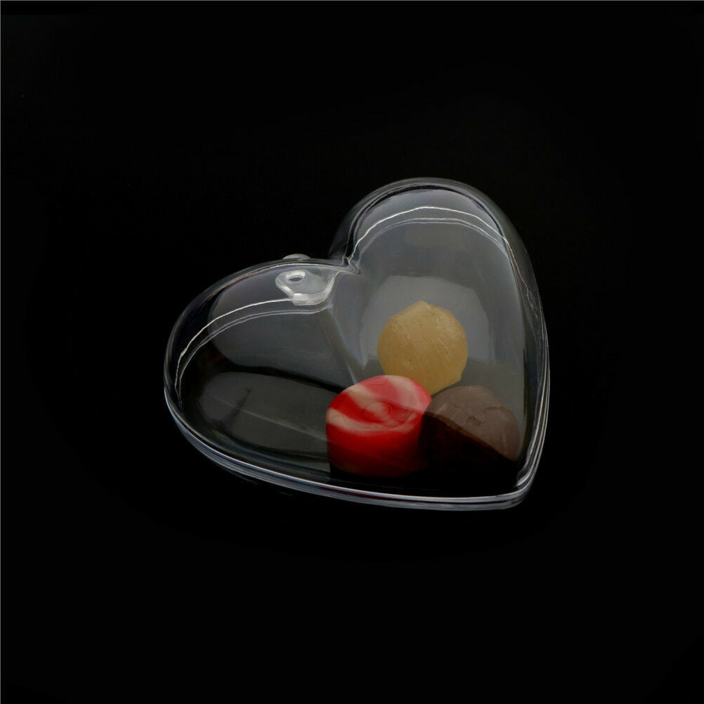 1pc Plastic Transparent heart Shape Wedding birthday party Candy Box Deco^Z1 Ad