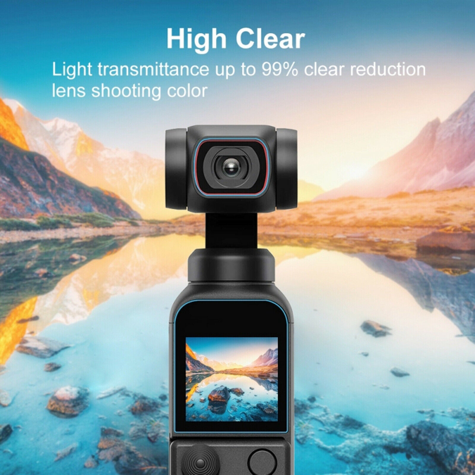 2x 9H Lens Protector + Screen Film Shield Set For DJI OSMO Pocket 2