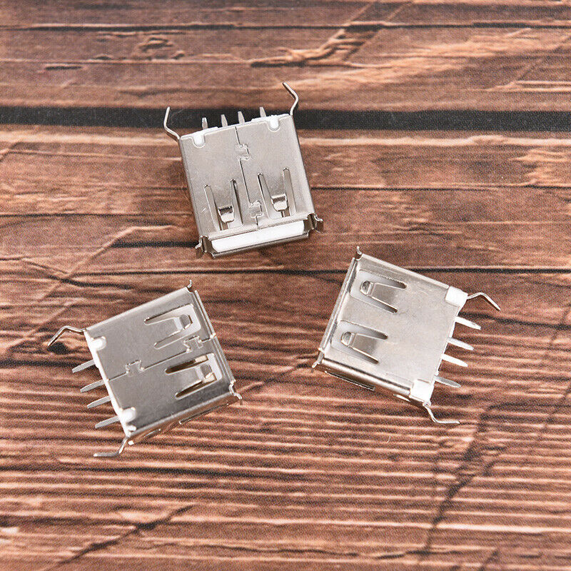 Single Port USB 2.0 Female Type A 4-Pin DIP 180 Degree Jack Socket PT%xY1