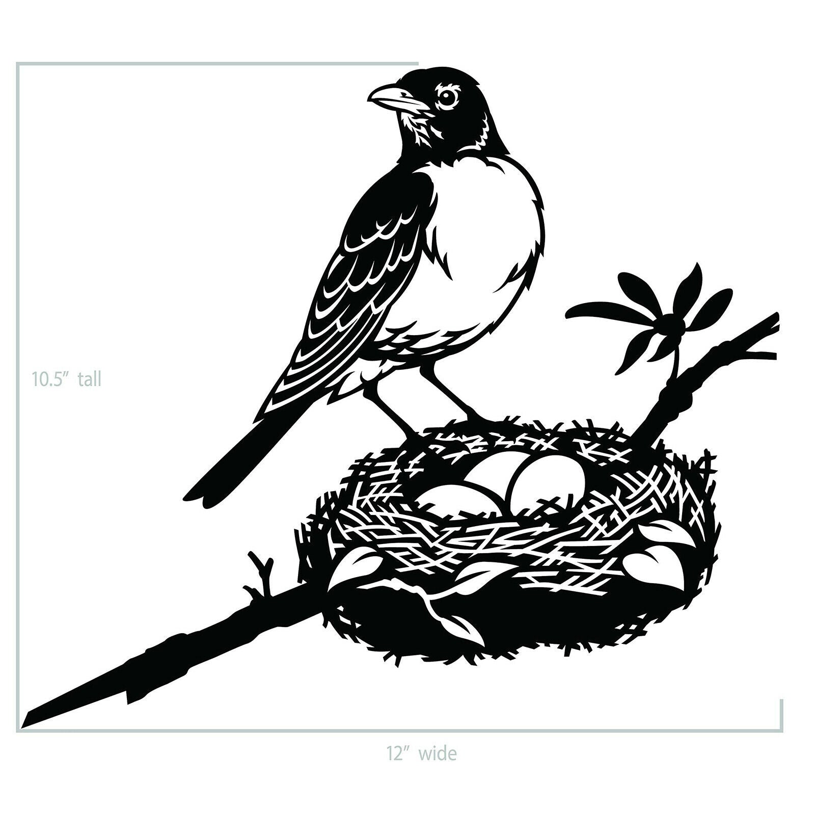 Creative Iron Silhouette Art Gate Fence Branch Yard Farmhouse Decoration