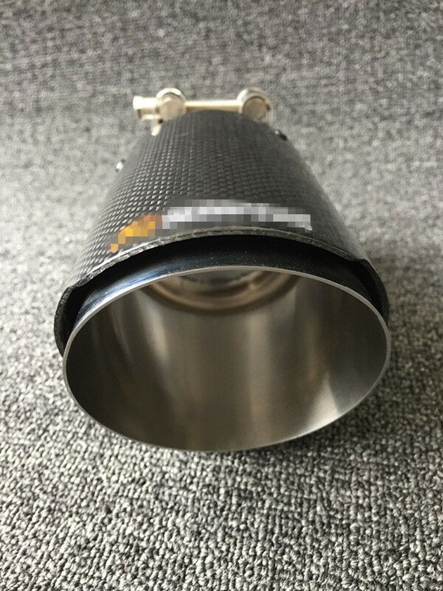 Real Carbon Fiber Car Exhaust Tip Pipe 63mm-89mm Universal Muffler Tip Cover