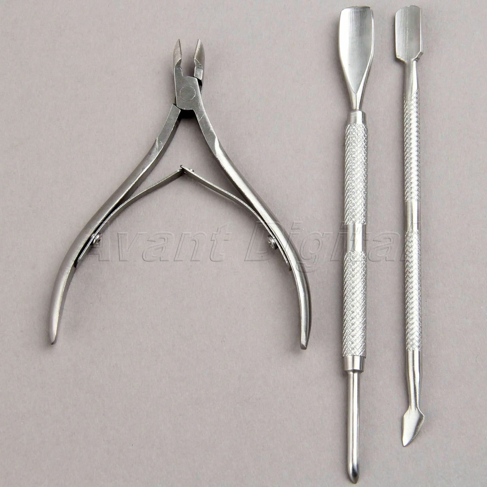 3 in 1 Professional Manicure Nail Clipper Cuticle Rough Dead Skin Remove Scissor