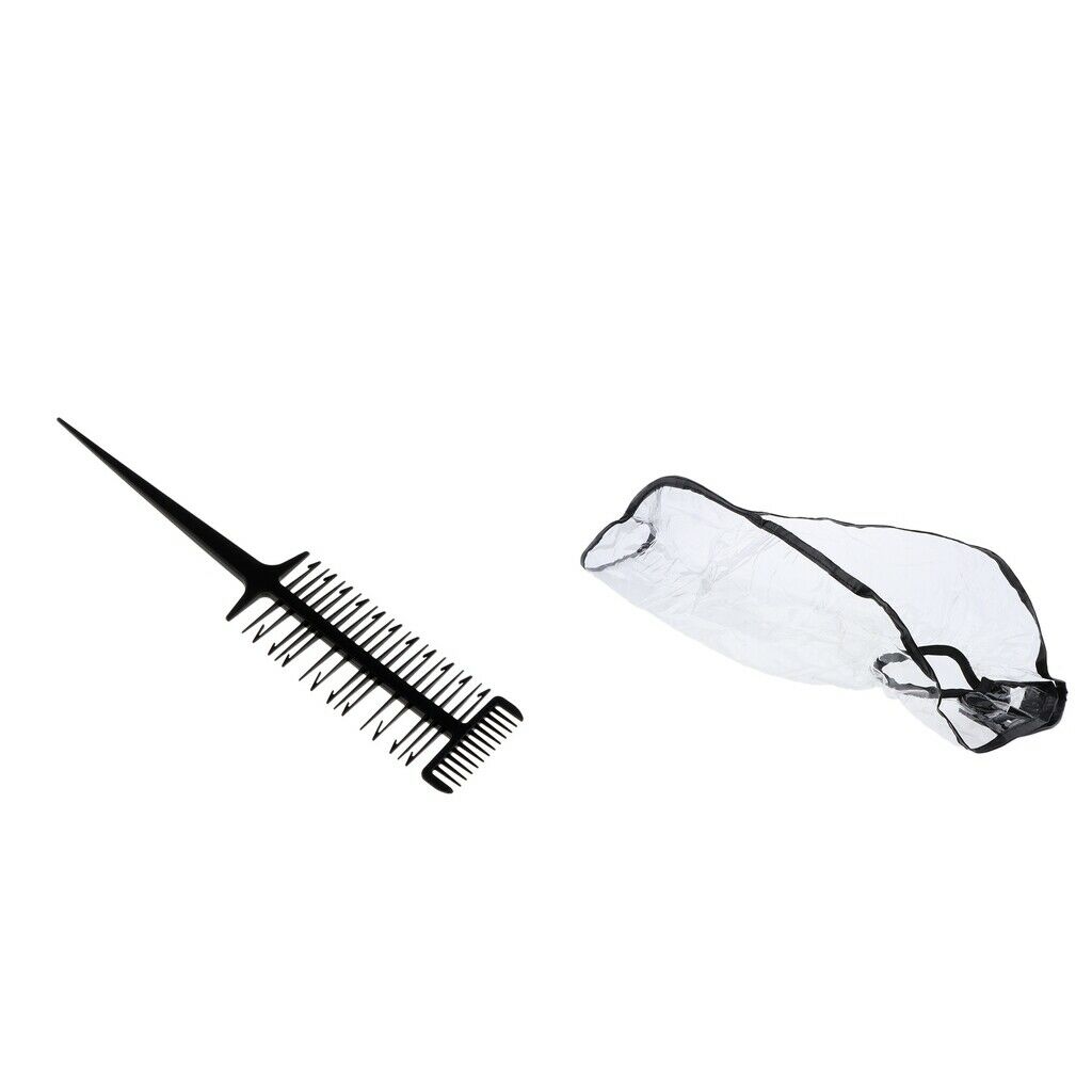 Pro Salon 3-Way Highlighting Comb w/ Hair Washing Funnel Hair Washing Tool