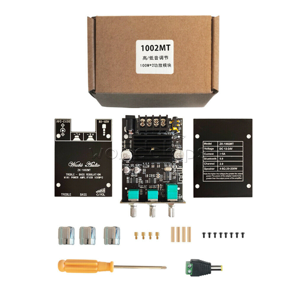 1002MT Mini Bluetooth Digital Amplifier Module Stereo Desktop Audio Amp Board